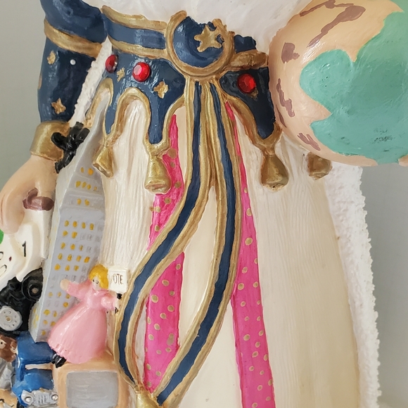 VTG Gare Millennium Old World Santa Claus 14" Ceramic Mold Large Hand Painted - Picture 4 of 8